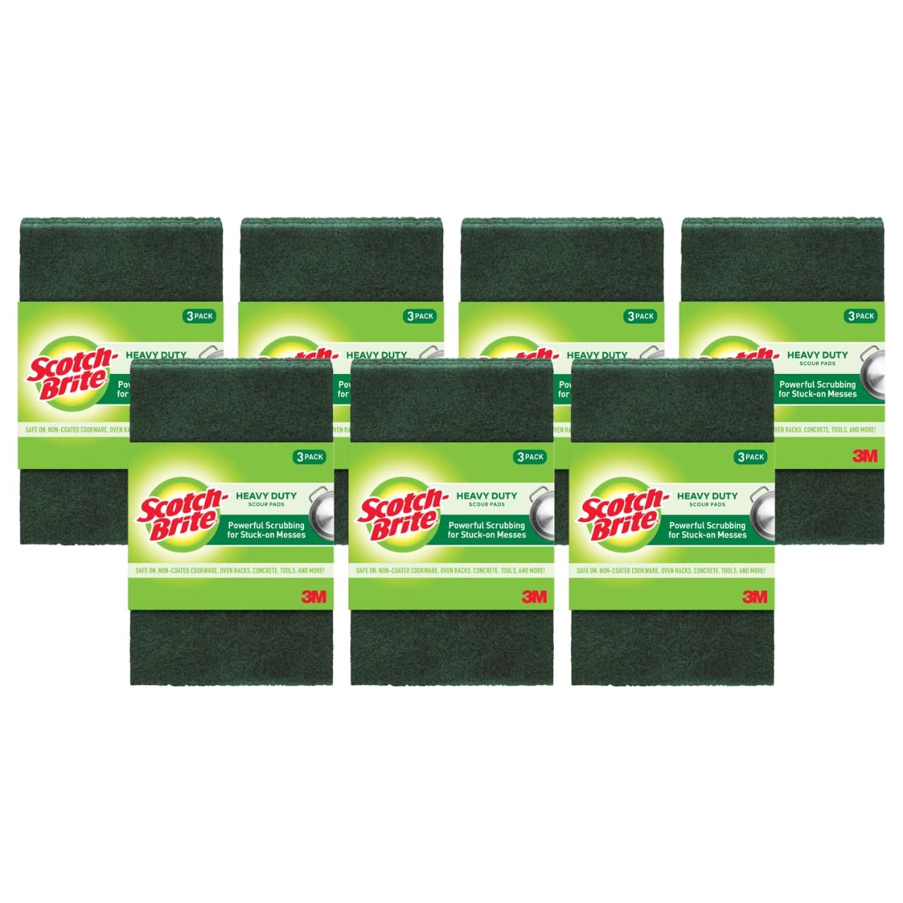 Scotch-Brite Heavy Duty Scour Pads, Scouring Pads for Kitchen and Dish Cleaning, 21 Pads