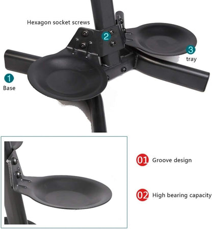 ZYMEN Private Training Gym Kettlebell Rack Kettlebell Medicine Ball Storage Rack High Load-Bearing Tray, Small Footprint Dumbbell Racks (Color : Black, Size : 42 * 39 * 73cm)