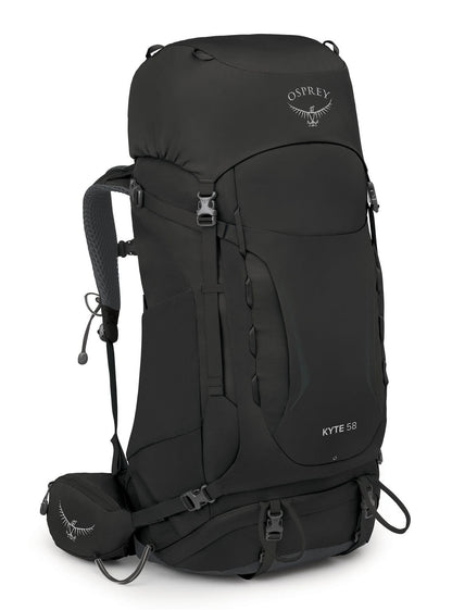 Osprey Kyte 58L Women's Backpacking Backpack with Hipbelt, Black, WM/L
