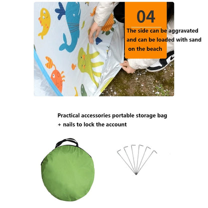 Beach Tent Beach Umbrella Automatic Sun Shelter Cabana Easy Set Up Light Weight Beach Canopy Anti-UV Portable Sunshade Beach Shade (Color : Pink, Size : 145 * 160 * 110cm) (Pink 145 * 160 * 110cm) (O