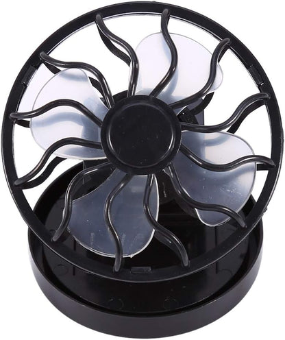 LiebeWH Electric Clip On Solar Fan, Portable Air Conditioner Cooling Fan, Quiet Desk Fan for Travel Camping Hiking