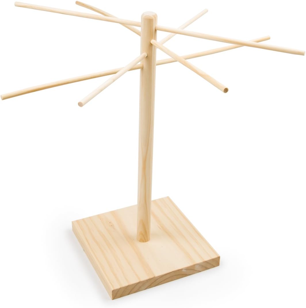17.4" Fox Run Collapsible Pasta Drying Rack, Wood