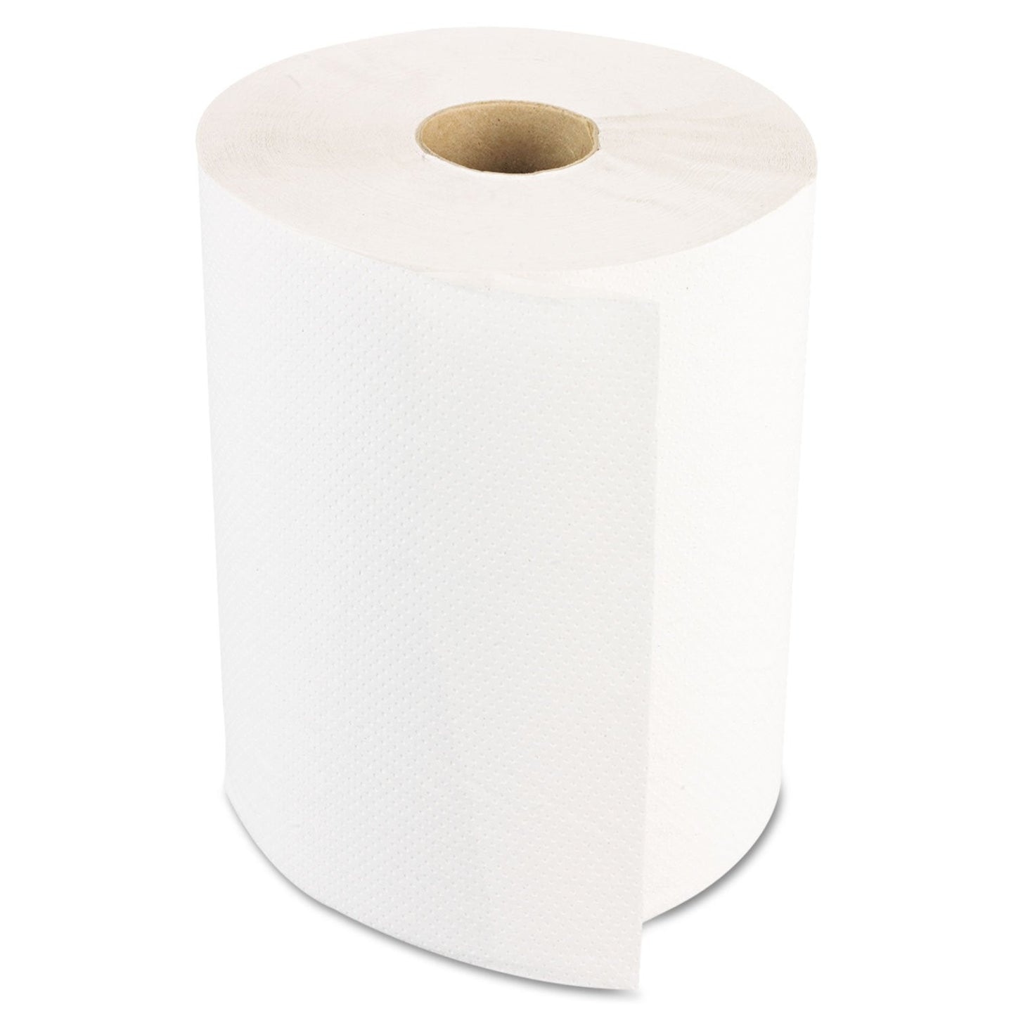 Boardwalk 6250 Hardwound Paper Towels, Nonperforated 1-Ply White, 350 ft (Case of 12 Rolls)