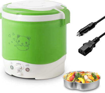 1L 12V OSBA Mini Rice Cooker, Travel Rice Cooker Small For Car, Cooking For Soup Porridge and Rice, Cooking Heating