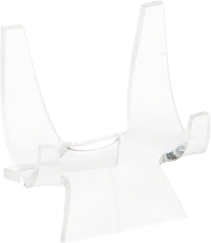 Plymor Clear Acrylic Double-Scoop Display Easel, 2.375" H x 2.25" W x 2.125" D (6 Pack)