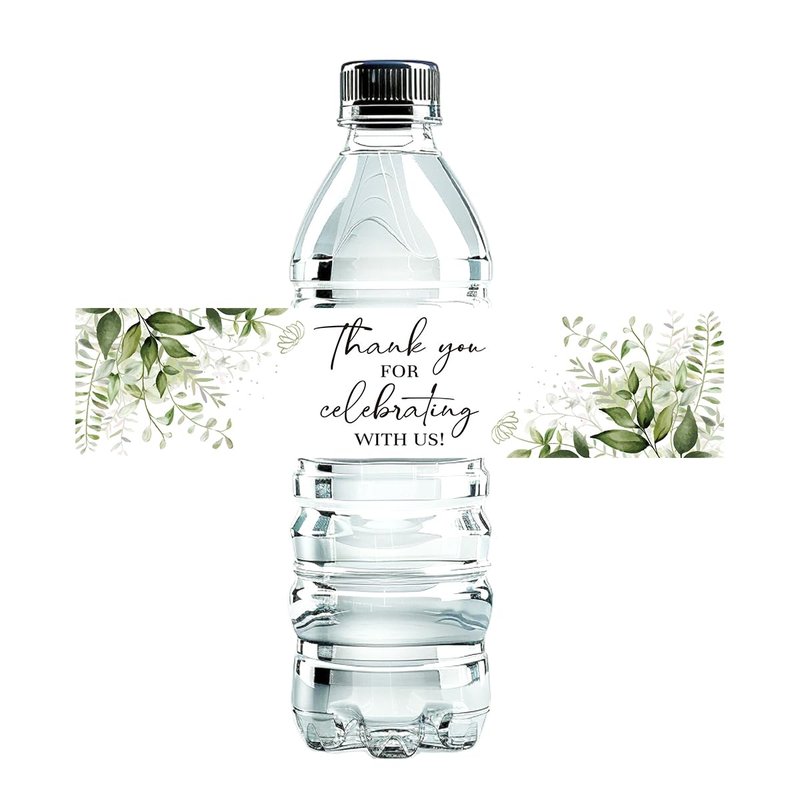 100 Pcs Greenery Floral Water Bottle Labels Sticker for Wedding Bridal Baby Shower Party Table Decoration Supplies Wedding Ideas for Daughter Son fiancée Younger Generation