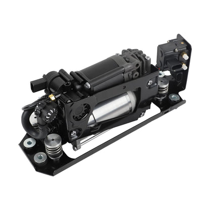RXLUCKIES Compatible with Air Suspension Compressor BMW 37206789450 F01 F02 F04 F11 535i 550i 740i 740Ld 750i 760Li Alpina B7（Compressor+Bracket+Valve Block）