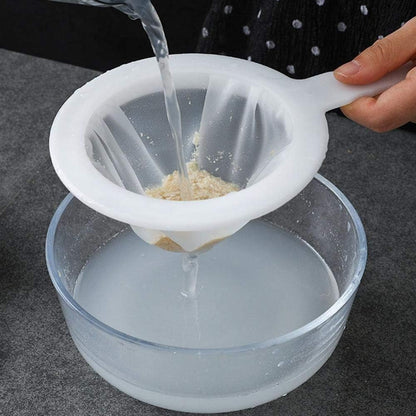 Kitchen Ultra-Fine Nylon Mesh Strainer, Plastic Sieve Fine Mesh Filter for Soy Milk, Coffee, Juice