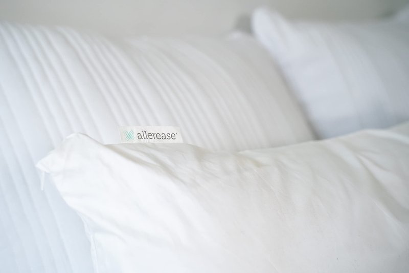 AllerEase 100% Breathable Cotton Pillow Protector for Sleeping, Queen 30" x 20" - 1 Pack of 2,White