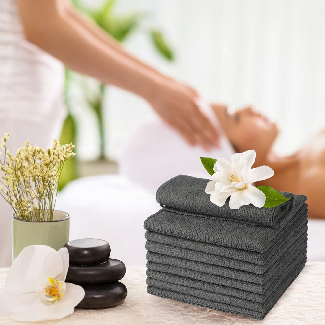 200 Pack (12" 12"), UNIMADE Washcloths Bulk - - Face Towels x Highly Soft Wash Cloth and Hand Towels, Fast Drying
