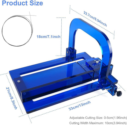 LKXNEW Precision Soap Cutter- Adjustable Acrylic Loaf Cutter for DIY Soap Making Handmade Soap Cutting Tool for Perfectly Sliced Bars