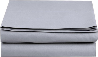 Elegant Comfort Premium Hotel Quality 1-Piece Flat Sheet, Luxury and Softest 1500 Premium Hotel Quality Microfiber Bedding Flat Sheet, Wrinkle-Free, Stain-Resistant, King, Silver