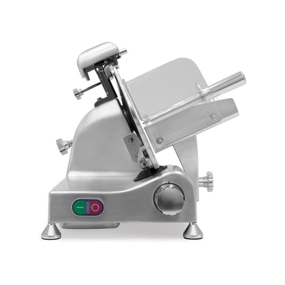 KWS Metal Collection MS-10DS Commercial 320W 10-Inch Meat Slicer Anodized Aluminum Base with Stainless Steel Blade + Blade Removal Tool, Frozen Meat/Cheese/Food Slicer Quiet [ ETL, NSF Certified ]