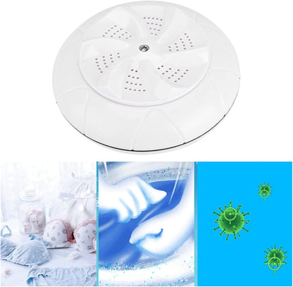 Ultrasonic Washing Machine, USB Powered Portable Turbine Washer for Traveling, Camping, Home Use (White)