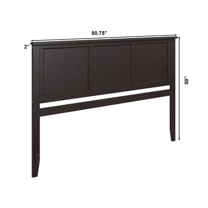 AFI, Madison King Solid Wood Panel Headboard, Espresso