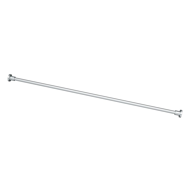 Gatco 829C Modern Minimalist Straight Shower Rod Set, 60 Inch, Chrome