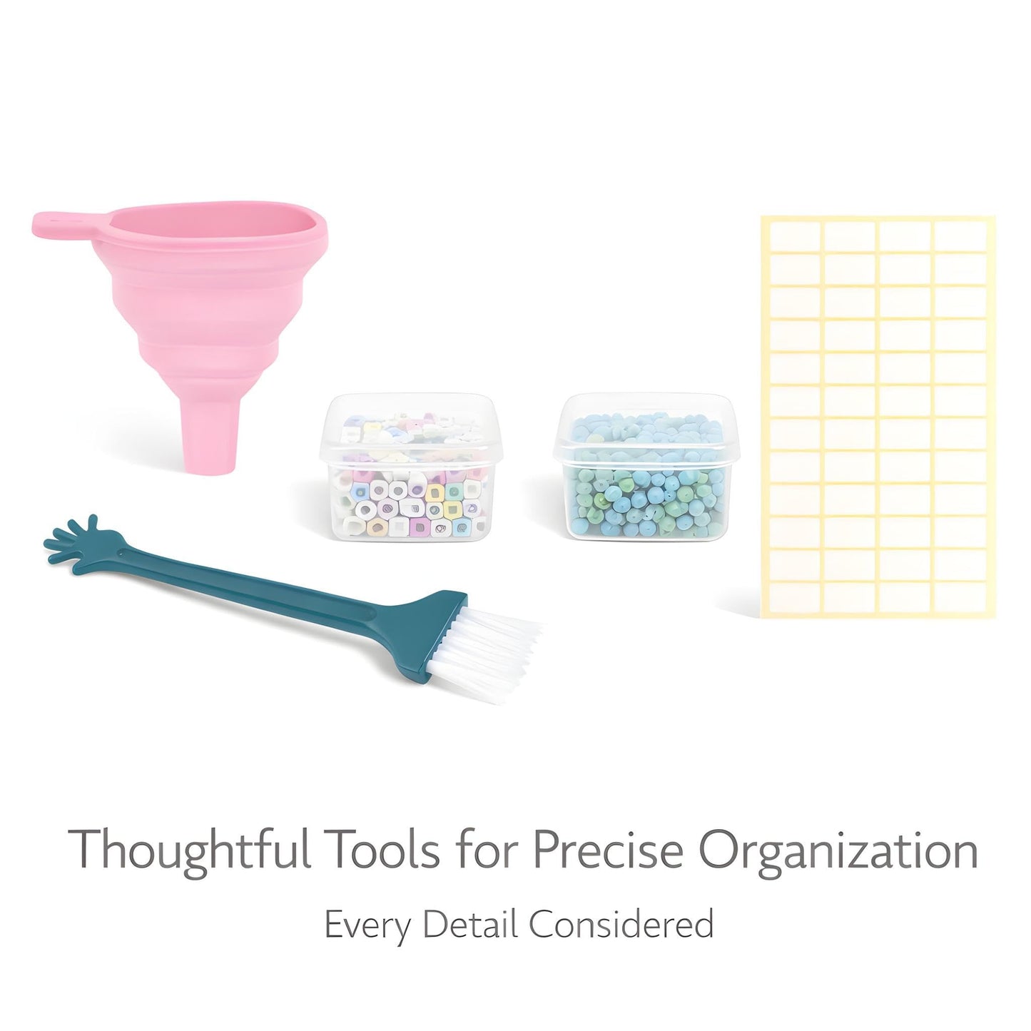 Bead Storage Container, Craft Organizer Box Portable Organizer and Storage Box Stackable Plastic Cases for Bracelet Making DIY Jewelry Nail Charms (4-Tire Bead Organizer)