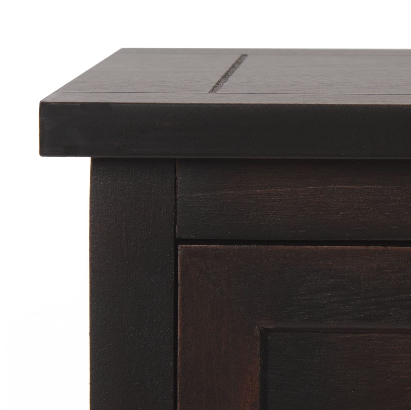 SAFAVIEH Furniture - Herman 2-Drawer Storage Unit - Brown - Solid Wood - Classic Storage Design - Ideal for Living Room, Entryway, Home Office, 29" W x 13" D x 27.5" H - Fully Assembled (AMH5702F)