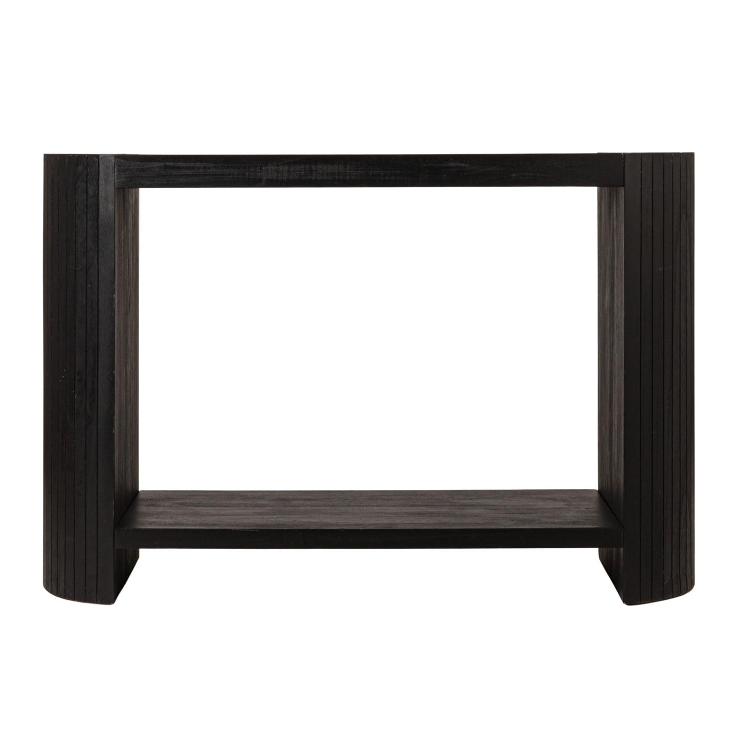 Creative Co-Op Modern Black Rounded-Edge Console Table