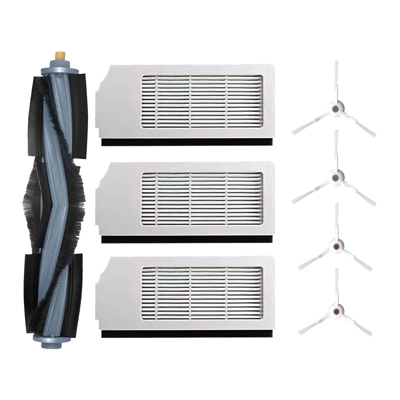 Accessories for ECOVACS DEEBOT T10 Plus:Replacement Parts Compatible with ECOVACS DEEBOT T10 Plus Robtic Vacuum Cleaner Main Brush Side Brush Hepa Filter Spare Attachments