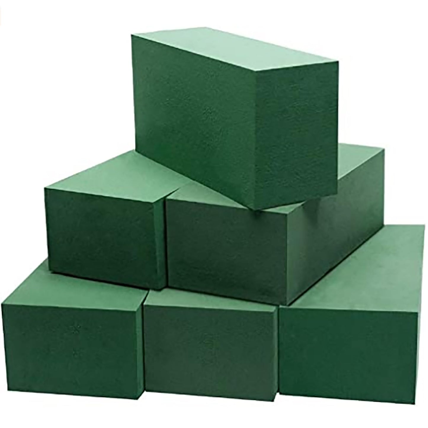 6 Pcs Floral Foam, Wet and Dry Floral Foam Blocks Flower Arrangement Kit for Fresh or Silk Artificial Flowers (Green, 6" L x 3" W x 2.5" H)