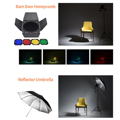 GODOX MS300V Studio Flash Photography Light Kit,2.4G 300W Bowens Mount Strobe Flash Lighting Kit with Light Stand,Softbox,Umbrella Reflector,GN58 Studio Lighting for Portrait Product Photography