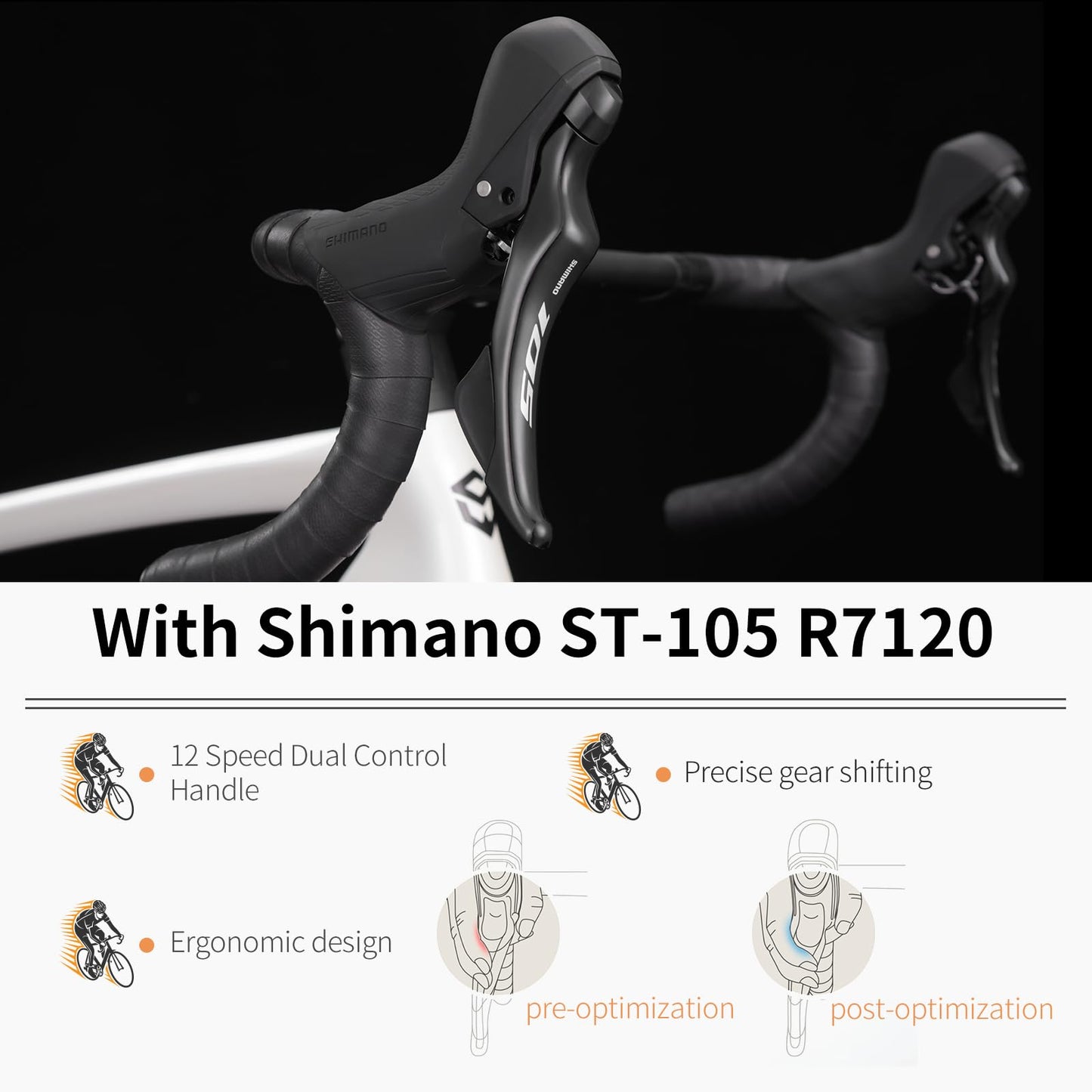 SAVADECK Carbon Road Bike,Lightweight Full Carbon Racing Bicycle with Shimano R7120 24S Shift Groupset and Hydraulic Oil Disc Brake Bike