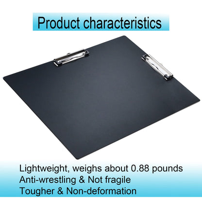 Acocony 11x17 clipboard Double Clip Extra Large Clipboard Low Profile Clip 11 x 17 Clipping Board Light Weight Not Fragile PP Plastic Black Pack of 2
