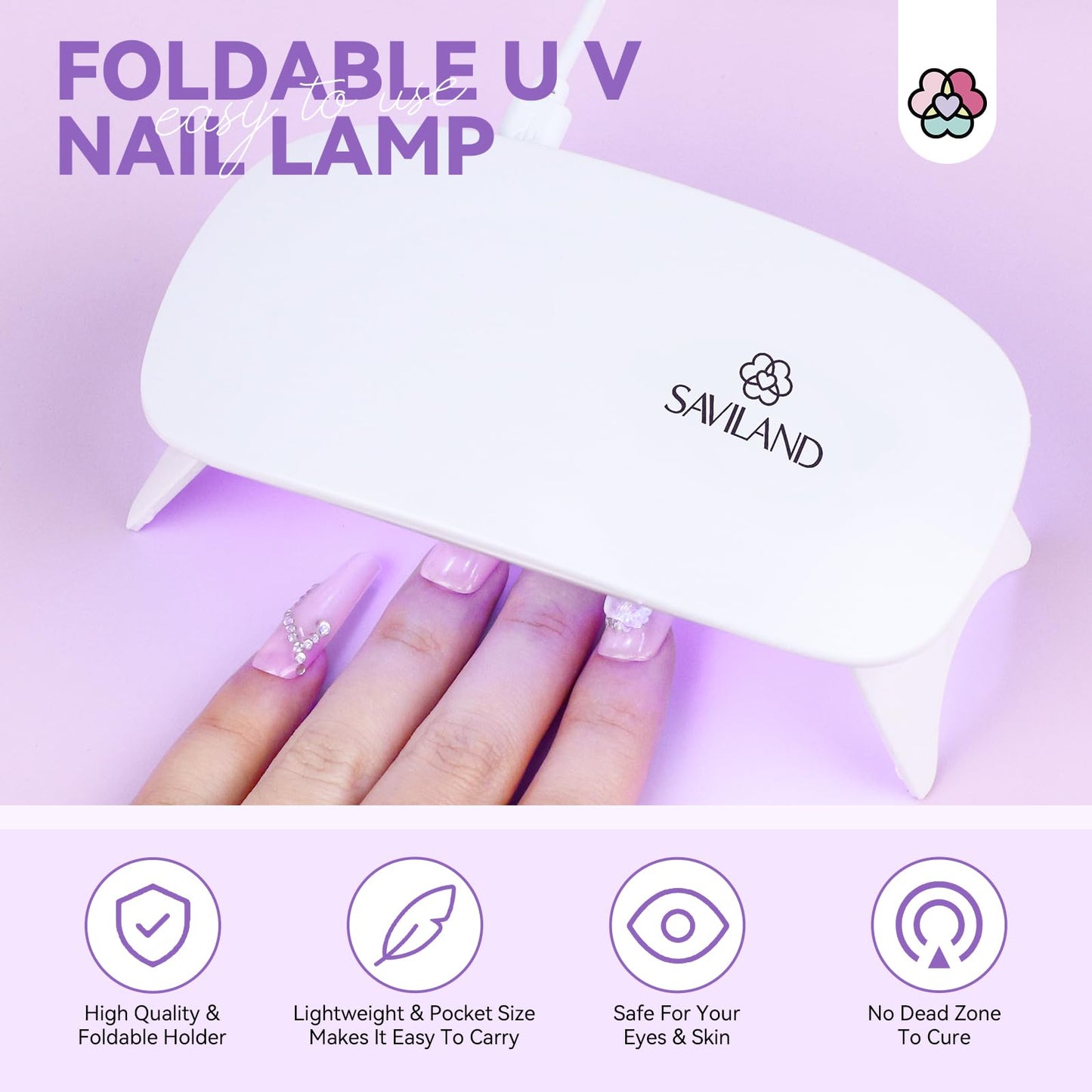 SAVILAND Essentials Acrylic Nail Kit Starter: Acrylic Nail Kit for Beginners with Everything White Pink Clear Acrylic Powder and Liquid Set #8/10/14 Nail Brush Forms Manicure Tools Home Nail Salon DIY
