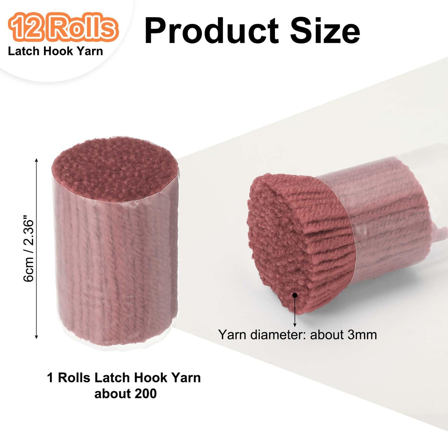 PATIKIL 12 Rolls Latch Hook Yarn, Latch Hook Kit Precut Rugs Yarn Making Crochet Bundles for Rug Adults Beginners Tapestry DIY Craft, Purple Pink