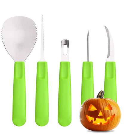 Halloween Pumpkin Carving Kit Case - Complete Pumpkin Carving Set With Saw Pumpkin Carving Knife - Halloween Pumpkin Carving Tools - Multipurpose Pumpkin and Other Fruits Garnishing Knives