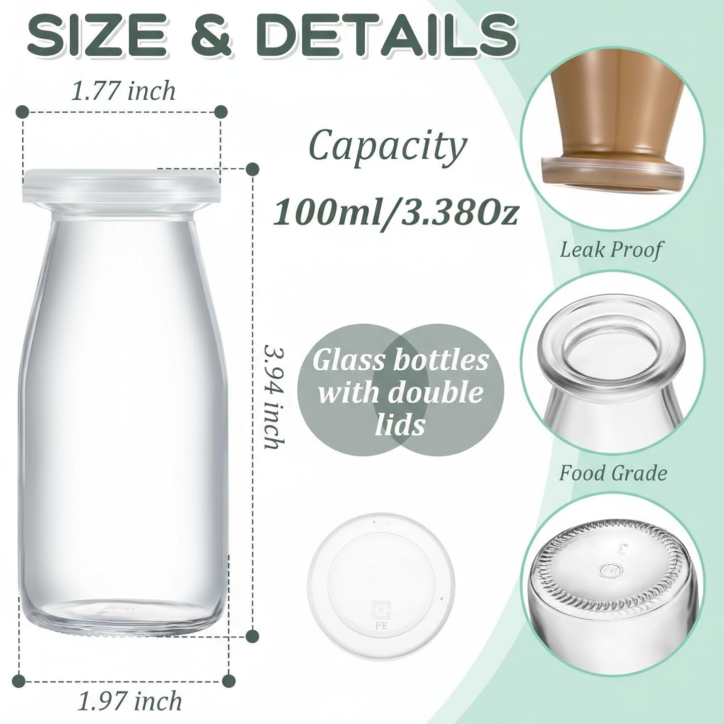 Zubebe 12 Pack 3 oz Mini Glass Jars with 24 Lids - Versatile Small Jars for Wedding Favors, Crafts, Spices, DIY Candles, and Travel Toiletries