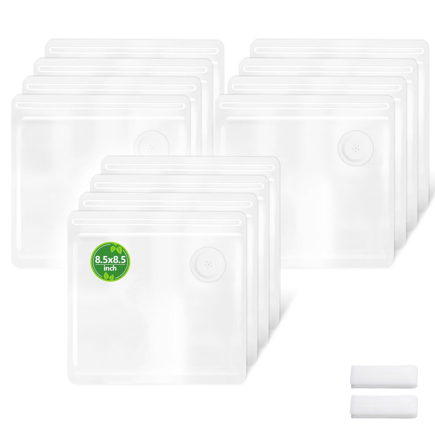FIRAWER Reusable Vacuum Sealer Bags - BPA-Free, Leakproof Food Storage Bags for Sous Vide, Freezer & Meal Prep | Compatible with Most Vacuum Sealers (8.5 * 8.5in Bags 12Pcs)
