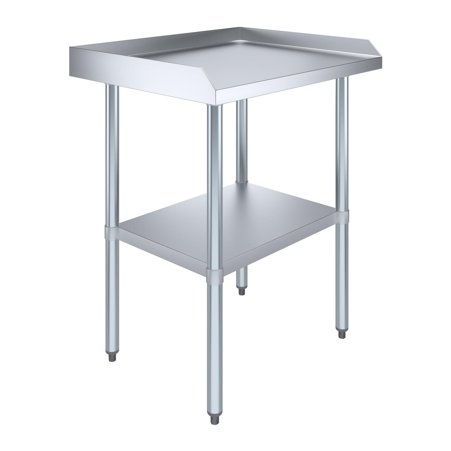AmGood Commercial Work Table with Backsplash and Sidesplashes | Height: 35" | Stainless Steel Prep Table for Kitchen, Restaurant, Garage, Laundry | NSF (30" Long x 24" Deep)
