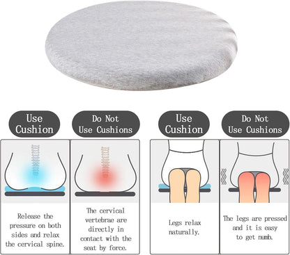 Seat Cushion Chair Pad, Round Non-Slip Comfortable Floor Cushions for Dining Chairs, Office, Bedroom, Living Room (Gray)