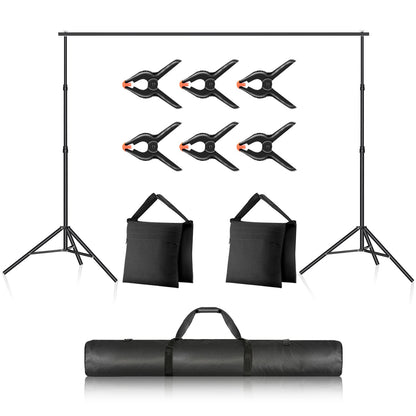 NEEWER Photo Studio Backdrop Support System + S102-400W PRO Flash Lighting Kit (2 Pack) with Light Stands, Bowens Mount Softboxes, 5 in 1 Reflector, Bag, Background Stand with Max Load 8.8lb/4kg