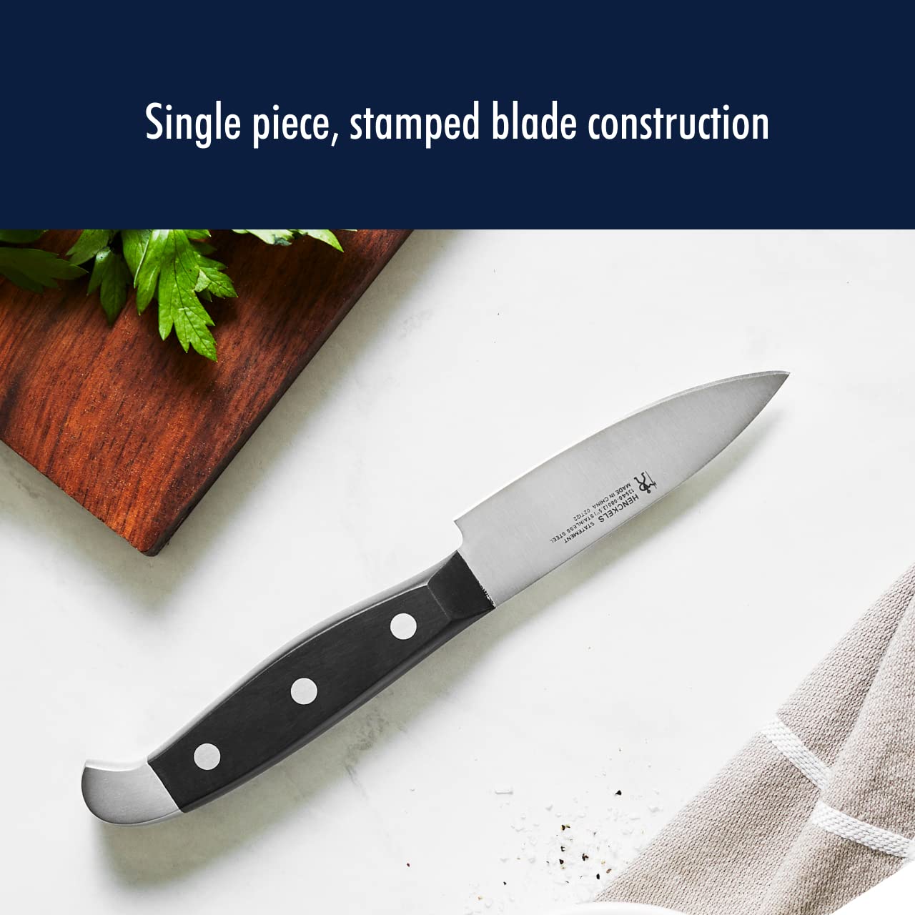 HENCKELS Statement Razor-Sharp 20-Piece Knife Set, Chef, Bread, German Engineered Knife Informed by over 100 Years of Mastery, Brown Block