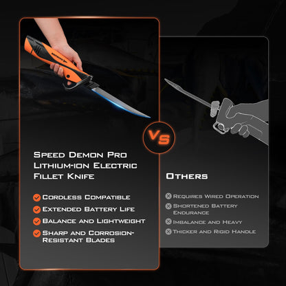 KastKing Cordless Electric Fillet Knife Speed Demon Pro 7" & 9" Blades