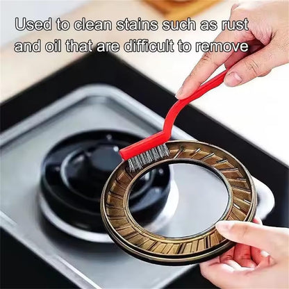 Cleaning Brush: Home Kitchen Wire Brush for Gas Stove, Gap Cleaning Tool, Hard Bristle Crevice Cleaner Set
