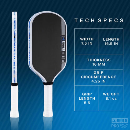 JOOLA Simone Jardim Hyperion Pro IV 16mm Pickleball Paddle - Tech Flex Power - Aero Curve for Swing Speed - Propulsion Core Increases Power & Touch - UPA-A Certified - USAP Approved - NFC Chip