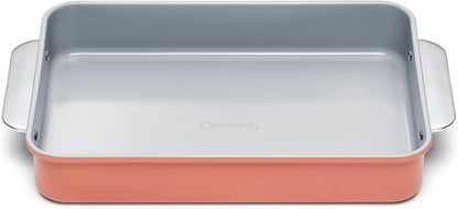 Caraway Non-Stick Ceramic 9”x13” Rectangle Pan - Naturally Slick & Non-Toxic - Perfect for Brownies & Lasagnas - Perracotta