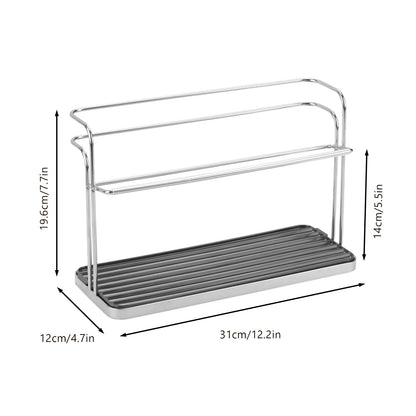 XHKDSYMC Bottle & Cup Drying Rack with Drain Tray (Stainless Steel Silver)