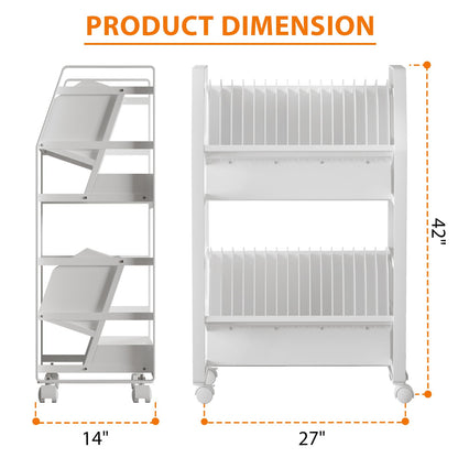 Yunphia US chromebook cart-32,Laptop Charging cart,Compatible with Any Screen Size, Easy Access Slots, Removable Dividers,Surge Protection.