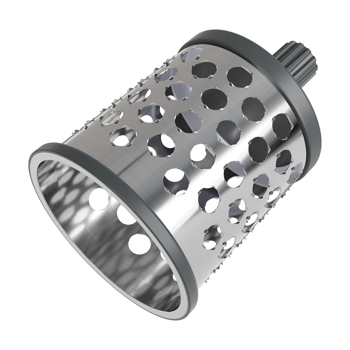 Zyliss Rotary Cheese Grater, Aluminium, 3 Steel Drum Blades, Cheese, Vegetable, Chocolate, Nut, Fruit Grater with Handle, Non-Slip Suction Foot and Table Clamp, 5 Year Guarantee