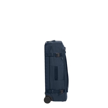 Away Active Rolling Duffle 85L - Large Travel Duffle Bag with Wheels, Durable Checked Luggage Suitcase for Men & Women, Foldable Weekender Bag, Navy Blue