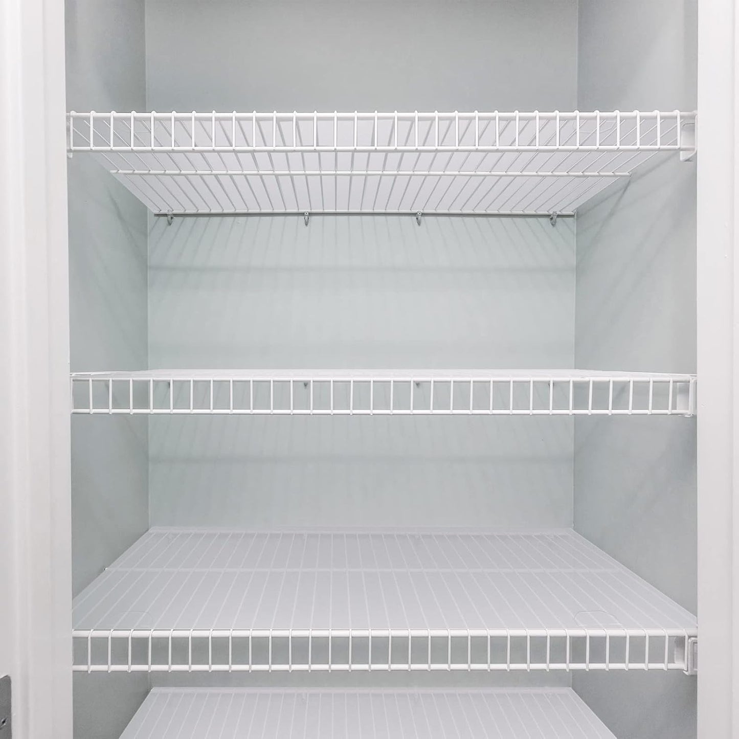 Kathfly Wire Shelf Liner, Waterproof Non-Adhesive Covers for Refrigerator Pantry, 10 Feet Roll (16 Inch Wide)