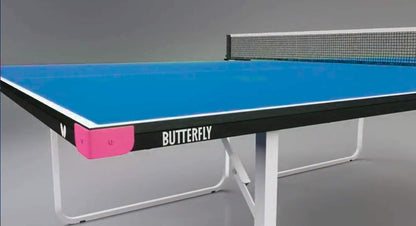 Butterfly Compact 19 Ping Pong Table - Foldable Table Tennis Table with Wheels - Regulation Size Ping Pong Table with Detachable Net Included - Ships Assembled
