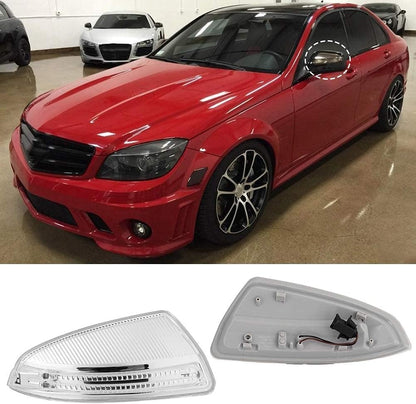 Aramox Side Mirror Turn Signal Light for -Benz C-Class C250 C300 (Passenger Side 2048200821)