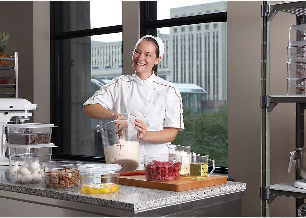 Cambro RFSCW8135 Clear Polycarbonate Round Food Storage Container, 8 Quart, Cover Sold Separately