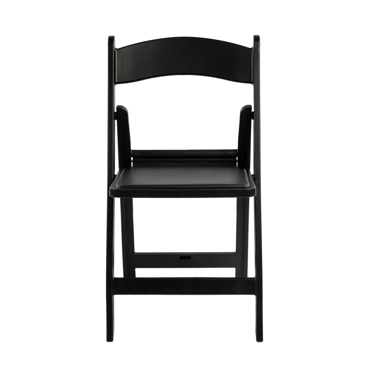 Winlice Black Resin Folding Chairs - Stackable Chairs with Padded Seats, 800LB Weight Capacity Comfortable Chair - Indoor/Outdoor Folding Chairs for Events - Lightweight Foldable Chairs (10 Pack)